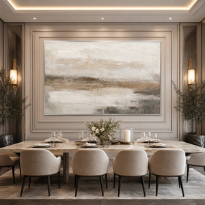 Textured Wabi Sabi Abstract Landscape Painting <b>Framed</b> <b>Canvas</b> Art Minimalist Oil Hand Painted Indoor Decor - Product Image 3