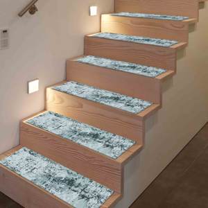 Alfombra Moderna con Diseño de Kilim en Azul Claro y Verde, Personalizable, Lavable a Máquina - Product Image 5