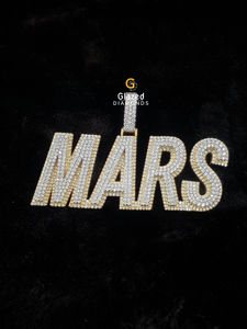 จี้ชื่อตัวอักษร925ฮิปฮอปเงินแท้เย็นประดับเพชรโมอิสซานไนต์ VVS เพชรเม็ดกลมตัด - Product Image 4