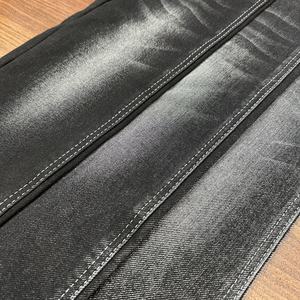 Tissu denim noir Lizhi XH5026K-1B en sergé extensible teint en fil croisé, avec support en tissu éponge 8 fils, pour sacs de mode garçons et filles - Product Image 2