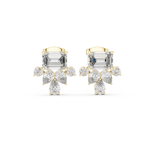 925ต่างหูเงินสเตอร์ลิงต่างหูแฟชั่นผู้หญิง Arc Moissanite - Product Image 4