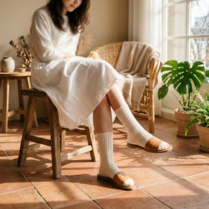 Calcetines de punto acanalados para mujer al por mayor con ajuste patentado de 90 grados 5 - Product Image 2