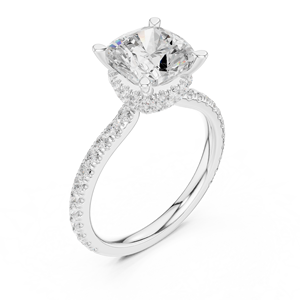 แหวนทอง10K สำหรับผู้หญิงพร้อมอัญมณีเครื่องประดับเพชร - Product Image 2