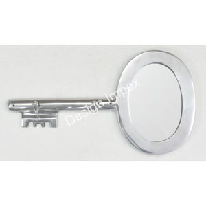 Metal Crafts Wall Mount Key Structure Style <b>Bathroom</b> Mirror With <b>Rail</b> <b>Towel</b> Cloths Hanger Hooks Multifunctional Style - Product Image 5