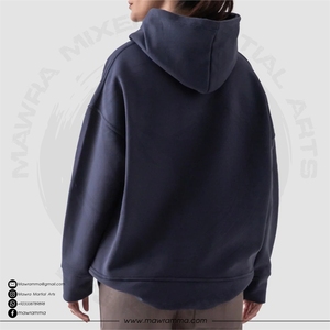 Sweat à capuche surdimensionné personnalisé en coton molletonné 100 % écologique, sérigraphié et brodé, respirant et à séchage rapide - Product Image 6