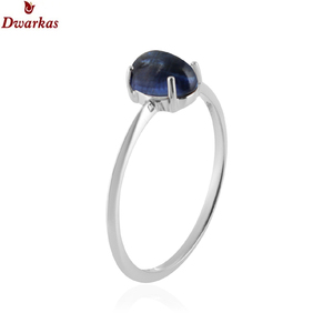 Bague en argent sterling 925 sertie de cyanite naturelle, design classique et simple, dernière tendance pour femmes. - Product Image 4