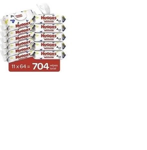 Huggies Simply Clean Toallitas de pañales para bebés sin perfume-11 paquetes abatibles, 704 toallitas en total, embalaje conveniente - Product Image 1