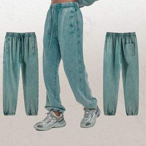 Pantalones de chándal de lana de algodón ligero de alta calidad Unisex, de talla grande, informales, transpirables, con cierre de cordón para invierno para hombres - Product Image 1