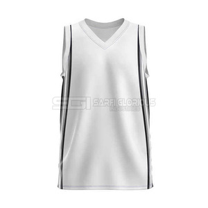 Tenue de basket-ball sans manches de style actuel avec un design respirant, nouveau design de tenue de basket-ball - Product Image 1
