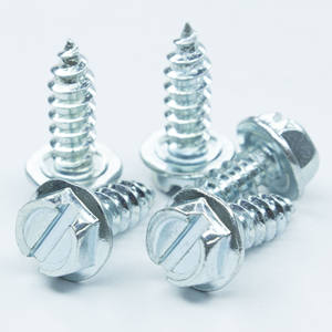 Tornillo autorroscante de cabeza de arandela hexagonal con ranura Acero inoxidable/titanio resistencia a la corrosión Aplicación de muebles pequeños - Product Image 1