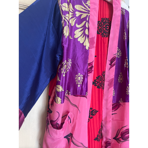 Jacketเที่ยงคืนที่โรงละครชุดคลุมผ้าซาตินส่าหรีของผู้หญิงแขนยาวหนึ่งขนาดเหมาะกับทุกคน - Product Image 4