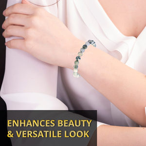 Bulk Natural Tree Agate Crystal <b>Bracelet</b> Handmade 8mm <b>Beaded</b> Stretch <b>Bracelets</b> for Women and <b>Men</b> Unisex Reiki Healing <b>Bracelet</b> - Product Image 5