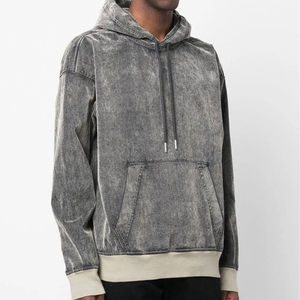 Sweat-shirts décontractés pour hommes, lavage à l'acide, tendance, anti-rides, vente chaude, prix bas, sweat-shirts pour hommes lavés à l'acide, sur mesure - Product Image 3