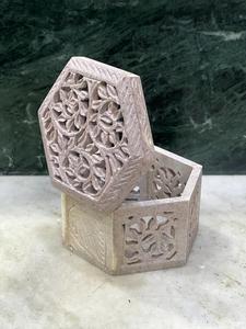 Caja de Joyería de Piedra de Jabón, Hecha a Mano, Tallada, Ecológica, Elegante, Decorativa, para Regalo a Mujeres - Product Image 5