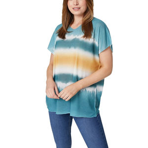 Camiseta extragrande de alta calidad para mujer, Camiseta con estampado personalizado de logotipo de talla grande, estilo informal de ocio, diseño sencillo en blanco para el verano - Product Image 4