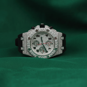 VVS Moissanite Iced Out Watch <b>Automatic</b> Mechanical <b>Chronograph</b> Mens Luxury Hip Hop Octagon Bezel Stainless Steel Waterproof - Product Image 1