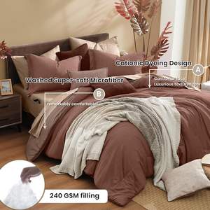 Full Size Comforter Set, Terracotta <b>Bedding</b> Comforter Sets Full 7 Pieces with Comforter, Sheets, Pillowcases & Shams - Product Image 3