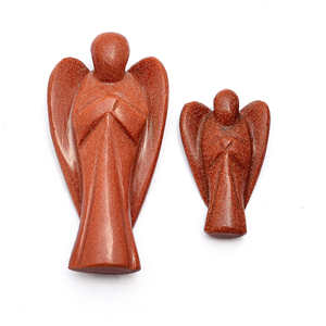 Figuras de Ángeles de Cristal Curativo Natural al por Mayor, Talladas en Piedra Solar, Cuarzo, Reiki, Feng Shui, Estilo Religioso, Gemas de Ángeles - Product Image 1