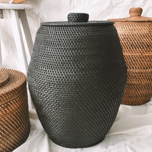 <b>Rattan</b> <b>laundry</b> hamper bedroom & bathroom storage <b>basket</b> great choice bin hampers wholesale - Product Image 5