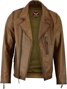 Motorcycle Genuine Leather <b>Jacket</b>-Hand-picked Genuine Top-Grain Cowhide Leather <b>Biker</b> <b>Jacket</b> for Men Waterproof Breathable - Product Image 6