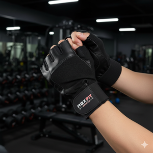 Guantes de entrenamiento duraderos, guantes de gimnasio de medio dedo, guantes con soporte para muñeca, guantes de gimnasio transpirables para unisex, guantes de levantamiento de alta resistencia - Product Image 1