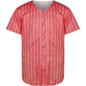 Maillot de baseball personnalisé Chemises de football personnalisées Sports Striped Plain Polyester Color Customize Baseball Jersey Shirts - Product Image 2
