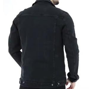 2025 chaqueta de mezclilla para hombre con cierre de botón elegante diseño de manga Regular Denim moda comodidad chaquetas de hombre - Product Image 2