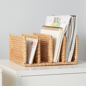 Vente en gros de papeterie de bureau en rotin, porte-calculatrice, tri de papiers essentiels pour le travail à domicile - Product Image 5