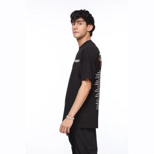 2025 nueva ropa de calle, camiseta con lavado de piedra ácida, logotipo personalizado, hombros caídos, 100% algodón, Ringer, ajuste de punto de gran tamaño - Product Image 6