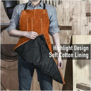Meilleure vente tablier professionnel unisexe en cuir de vachette robuste réutilisable confortable multi-usages Design Life Care - Product Image 3