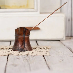 Cafetière turque en cuivre martelé à la main, écologique, vaisselle, tasse à café, décoration de table pour la maison, la cuisine, le restaurant, l'hôtel, les fêtes - Product Image 1