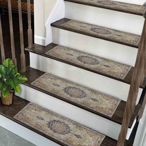 Medallion Printed Rug, Modern Machine Washable Pet Friendly Design,Step Rug - Product Image 3