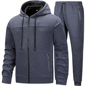 Conjunto de chándal de 2 piezas, traje de jogging con cremallera completa y ajuste atlético, ropa cómoda y elegante - Product Image 3