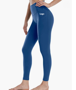 Leggings tendance avec poches latérales pour femmes, pantalons de Yoga d'entraînement de Compression taille haute disponibles, prix de gros - Product Image 6