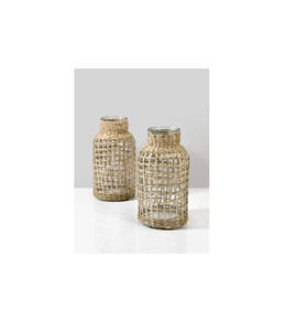 ตะกร้าหวายสำหรับปลูกต้นไม้ขนาดเล็กสำหรับตกแต่งในร่มและระเบียงดีไซน์ทำด้วยมือ - Product Image 1