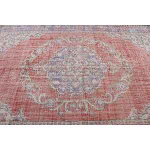 Alfombra Turca Vintage Grande de 6.1x9.2 pies, Alfombra Oriental Roja de Lana - Product Image 5