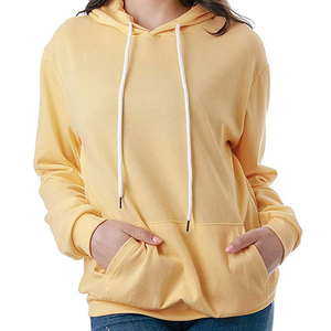 Pulls à capuche en molleton français uni, taille plus, en coton/polyester 100 % écologique, couleur personnalisée pour femmes, best-sellers - Product Image 4