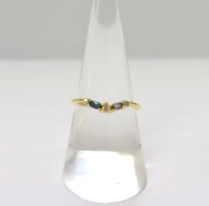 Bijoux de luxe S925 Bague en iolite avec topaze bleue de Londres naturelle minimale plaquée or 14 carats personnalisable pour la vente au détail OEM et ODM - Product Image 1