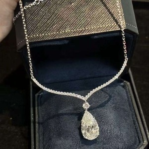 Collar de Diamantes de Moissanita de Lujo con Cadena Estilo Hip Hop para Mujer, para Fiestas o Uso Diario, Disponible para Venta al por Mayor - Product Image 4