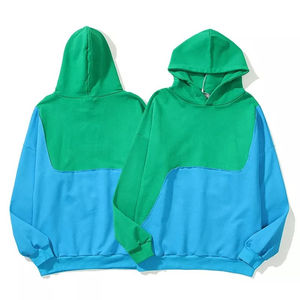 Top Trending Simple Casual Hoodies Color liso Contraste Costura Oversize Hoodie Hoodies para hombres - Product Image 2