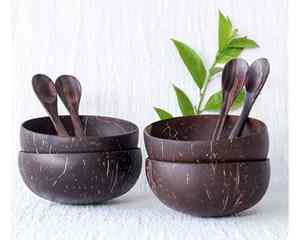 Tazón de cáscara de coco hecho a mano de Vietnam con acabado natural y apariencia decorativa adecuado para la decoración del hogar 99GD - Product Image 6