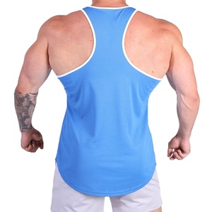เสื้อกล้ามออกกำลังกายผู้ชาย ผ้าโพลีเอสเตอร์ผสมสแปนเด็กซ์ ระบายอากาศได้ดี แบบเรียบ ปรับแต่งได้ตามต้องการ เหมาะสำหรับเพาะกายและออกกำลังกายในยิม - Product Image 4
