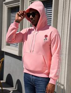 Ropa de calle Sudadera con capucha de gran tamaño Venta al por mayor Loose Fit Drop Shoulder Heavyweight Fleece Boxy Hoodies Impresión bordada personalizada - Product Image 5