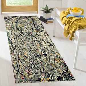 Tapis Abstrait Effet Éclaboussures : Tapis de Sol Expressionniste d'Art Moderne, Tapis Doux Non Tissé - Product Image 1