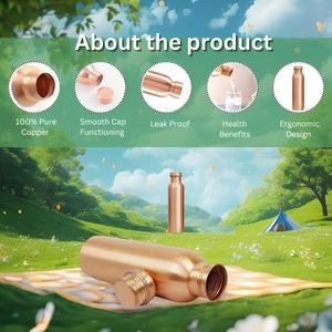 Vente en gros de verres individuels martelés personnalisés en cuivre pur et plastique étanche avec des avantages ayurvédiques pour la santé - Product Image 3