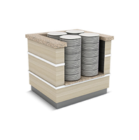 Buffet chauffant RMITMENT avec comptoir en céramique et acier inoxydable, dimensions personnalisées, vitrine de présentation pour restaurant et hôtel