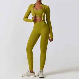 Achetez des ensembles de yoga pour femmes de bonne qualité, best-sellers, multicolores, en coton respirant, anti-rétrécissement, prix bas, ensemble de yoga pour femmes OEM 2026 - Product Image 5