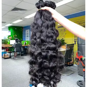 Trama de cabello humano camboyano para mujeres negras, cabello humano suelto y ondulado profundo, de vello vietnamita, recién llegado