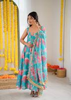 Robe florale pour femmes, haut Kurti décontracté, robe de soirée, robe de fête indienne pour femmes
