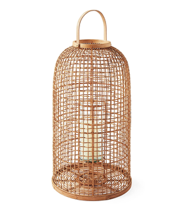 Lanterne en rotin Boho pour la maison, décoration d'événement de mariage, bougeoir en bambou fait à la main, décor léger tissé naturel - Product Image 1